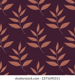Seamless pattern with autumn leaves. Vector illustration.