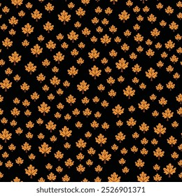 Seamless pattern with autumn leaves. Vector background.