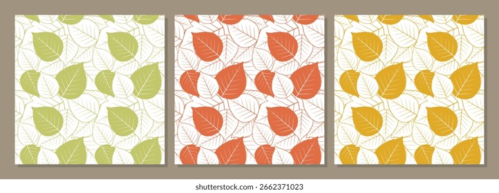 Seamless pattern with autumn leaves. Vector illustration