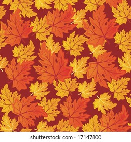 Seamless pattern from  autumn leaves(can be repeated and scaled in any size)
