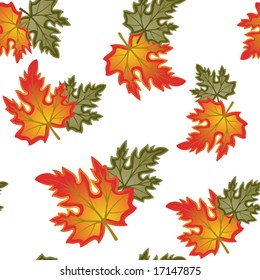 Seamless pattern from  autumn leaves(can be repeated and scaled in any size)