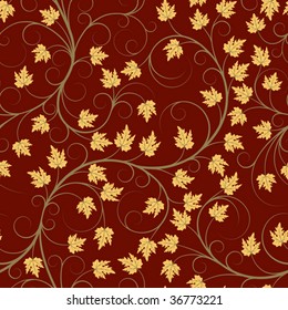 Seamless pattern from  autumn leaves(can be repeated and scaled in any size)
