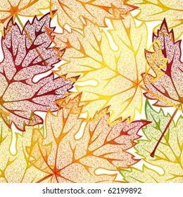 Seamless pattern from  autumn leaves(can be repeated and scaled in any size)