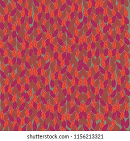Seamless pattern with autumn leaves.Vector illustration.