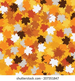 Seamless Pattern with Autumn Maple Leaves