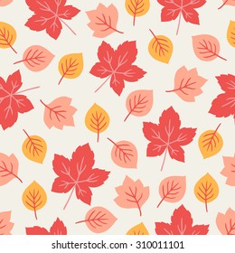 Seamless pattern with autumn maple leaves. Perfect for wallpapers, wrapping papers, textile, pattern fills, gift paper, autumn greeting cards