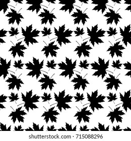 Seamless pattern with autumn maple leaves. Flat design. Textile rapport.