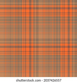 Seamless pattern in autumn orange and light and dark beige colors for plaid, fabric, textile, clothes, tablecloth and other things. Vector image. 