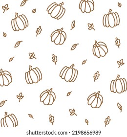 Seamless pattern autumn. Perfect for wallpaper, gift paper, pattern fills, web page background, autumn greeting cards.