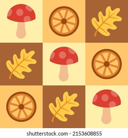 Seamless pattern for autumn theme