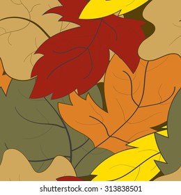 Seamless pattern. Autumn theme. Vector illustration
