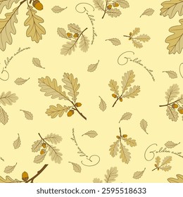 Seamless pattern autumn. Vector graphics