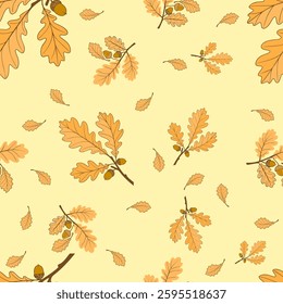 Seamless pattern autumn. Vector graphics