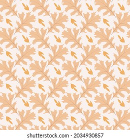 Seamless pattern with autumn vibes leaves