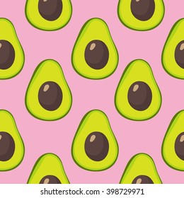 Seamless pattern with avocado