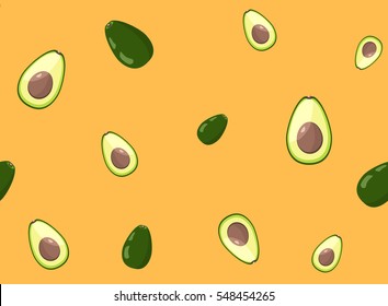 Seamless Pattern with avocado