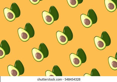 Seamless Pattern with avocado