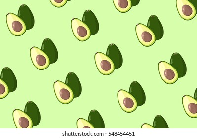Seamless Pattern with avocado