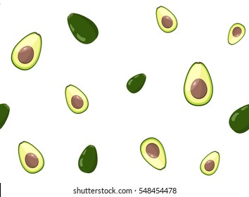Seamless Pattern with avocado