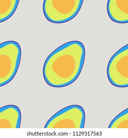 Seamless pattern with avocado. Background with avocado for fabric, cover and wallpaper