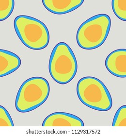 Seamless pattern with avocado. Background with avocado for fabric, cover and wallpaper