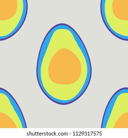 Seamless pattern with avocado. Background with avocado for fabric, cover and wallpaper