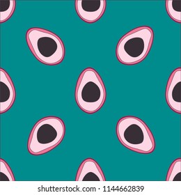 Seamless pattern with avocado. Background with avocado for fabric, cover and wallpaper