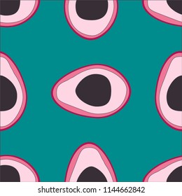 Seamless pattern with avocado. Background with avocado for fabric, cover and wallpaper