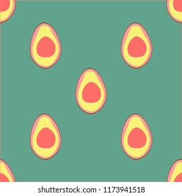 Seamless pattern with avocado. Background with avocado for fabric, cover and wallpaper