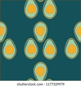 Seamless pattern with avocado. Background with avocado for fabric, cover and wallpaper