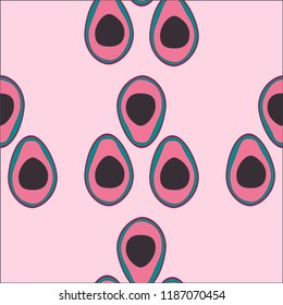 Seamless pattern with avocado. Background with avocado for fabric, cover and wallpaper
