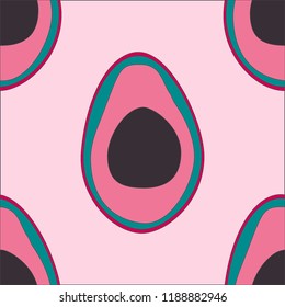 Seamless pattern with avocado. Background with avocado for fabric, cover and wallpaper