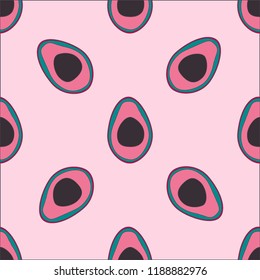 Seamless pattern with avocado. Background with avocado for fabric, cover and wallpaper