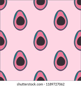 Seamless pattern with avocado. Background with avocado for fabric, cover and wallpaper