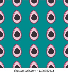 Seamless pattern with avocado. Background with avocado for fabric, cover and wallpaper