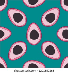 Seamless pattern with avocado. Background with avocado for fabric, cover and wallpaper