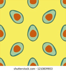 Seamless pattern with avocado. Background with avocado for fabric, cover and wallpaper