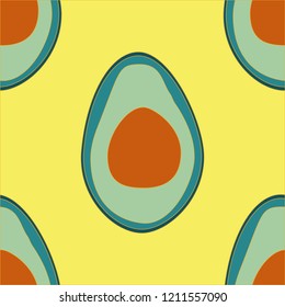Seamless pattern with avocado. Background with avocado for fabric, cover and wallpaper
