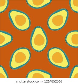 Seamless pattern with avocado. Background with avocado for fabric, cover and wallpaper