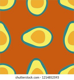 Seamless pattern with avocado. Background with avocado for fabric, cover and wallpaper