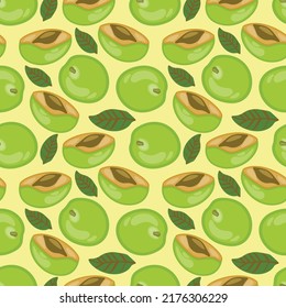 Seamless pattern with avocado fruit. Vegan food, good nutrition, healthy eating.
