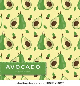 Patrón sin foco con frutos aguacate