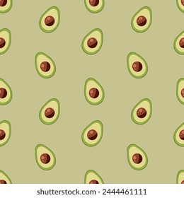 Seamless pattern with avocado. Modern design for print, wrapping paper, textile, fabric, wallpaper, texture.