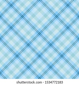 Seamless pattern in awesome beautiful light and dark blue colors for plaid, fabric, textile, clothes, tablecloth and other things. Vector image. 2