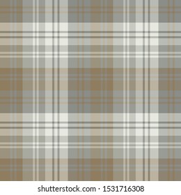 Seamless pattern in awesome brown and light and dark grey colors for plaid, fabric, textile, clothes, tablecloth and other things. Vector image. 
