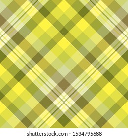 Seamless pattern in awesome green, yellow and brown  colors for plaid, fabric, textile, clothes, tablecloth and other things. Vector image. 2
