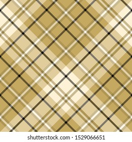 Seamless pattern in awesome light and dark beige and black colors for plaid, fabric, textile, clothes, tablecloth and other things. Vector image. 2