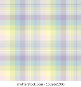 Seamless pattern in awesome positive pastel colors for plaid, fabric, textile, clothes, tablecloth and other things. Vector image. 