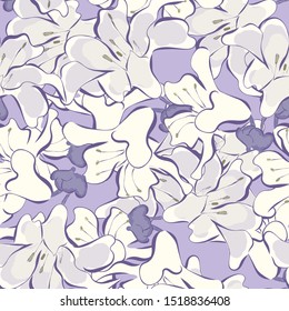 Seamless pattern with azaleas. Stylized watercolor