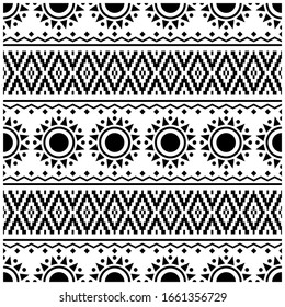 Seamless Pattern Aztec Design background vector. Ethnic Illustration vector